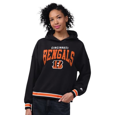 Cincinnati Bengals Starter Women's Home Plate Hoodie - Black