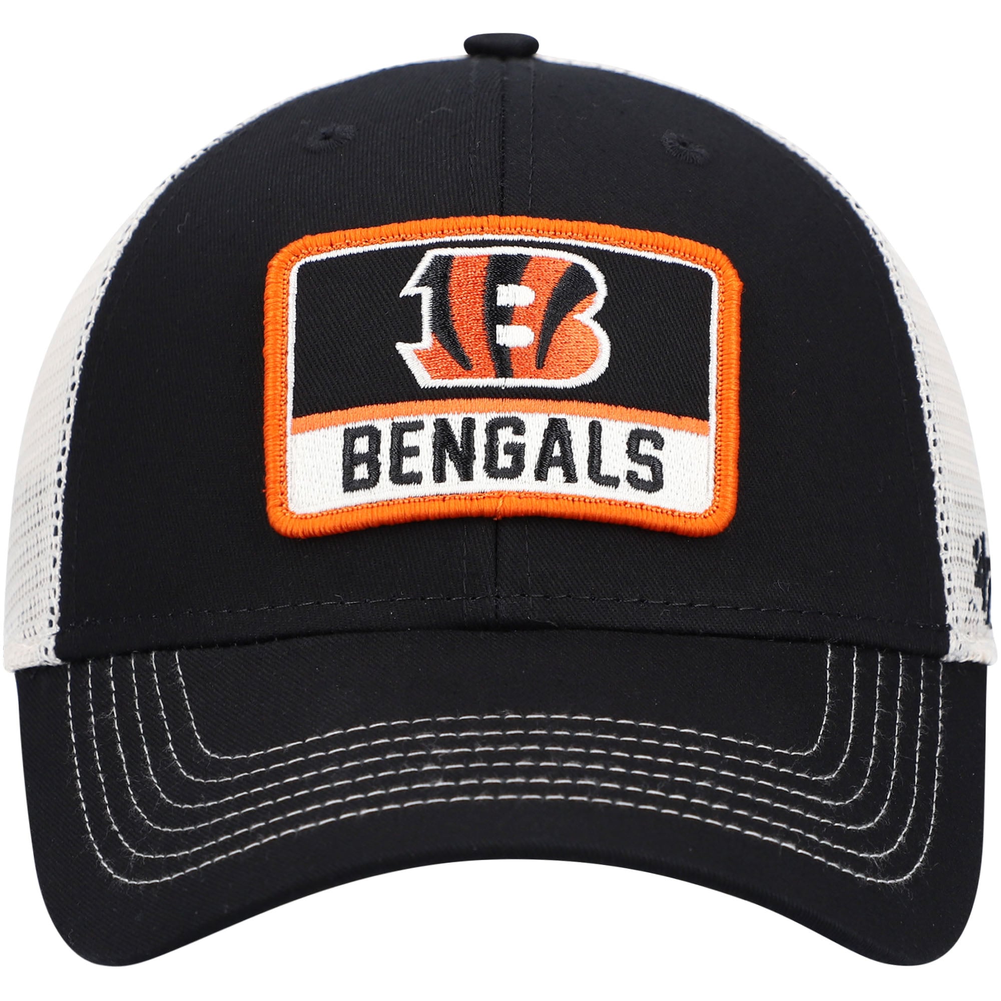 Youth '47 Black/Natural Cincinnati Bengals Zoomer MVP Snapback Hat