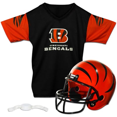 Cincinnati Bengals Franklin Sports Youth NFL Deluxe Helmet & Jersey Set - Black
