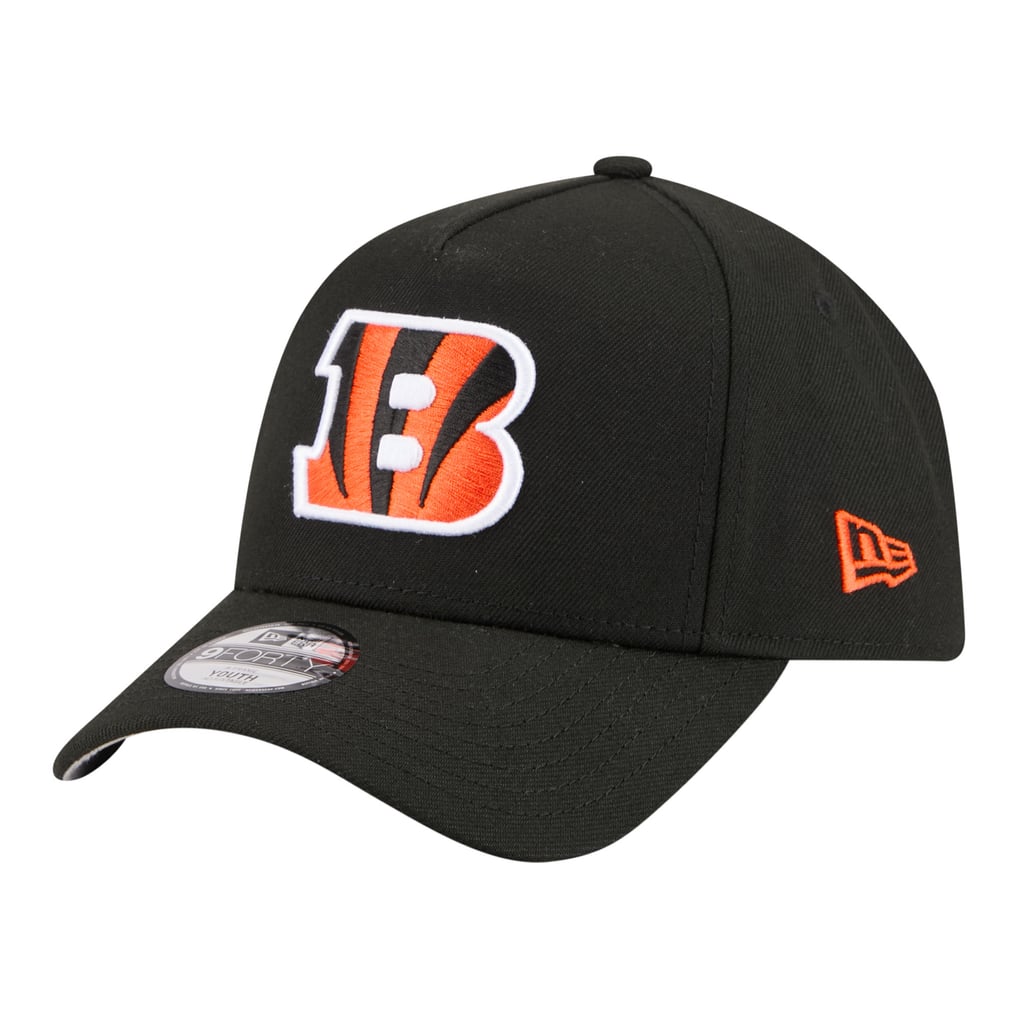  Cincinnati Bengals New Era Youth 9FORTY A-Frame Adjustable Hat - Black