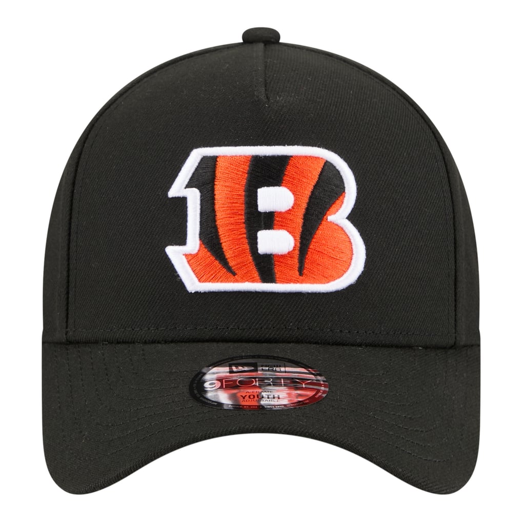 Cincinnati Bengals New Era Youth 9FORTY A-Frame Adjustable Hat - Black