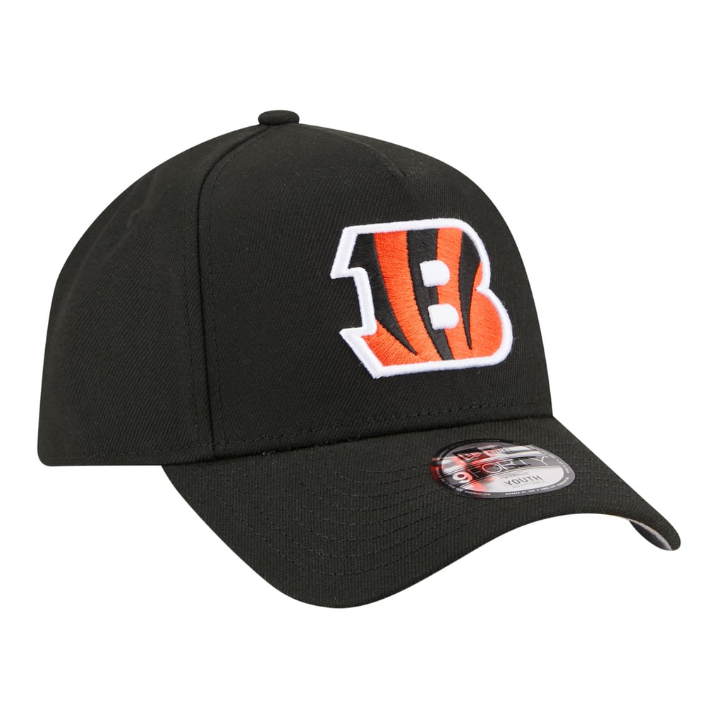  Cincinnati Bengals New Era Youth 9FORTY A-Frame Adjustable Hat - Black