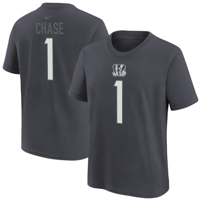 Ja'Marr Chase Cincinnati Bengals Nike Youth Name & Number T-Shirt - Anthracite
