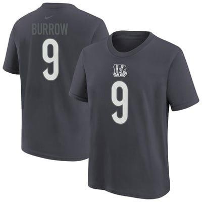 Joe Burrow Cincinnati Bengals Nike Youth Name & Number T-Shirt - Anthracite
