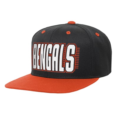 Cincinnati Bengals Outerstuff Youth Snapback Hat - Black/Orange