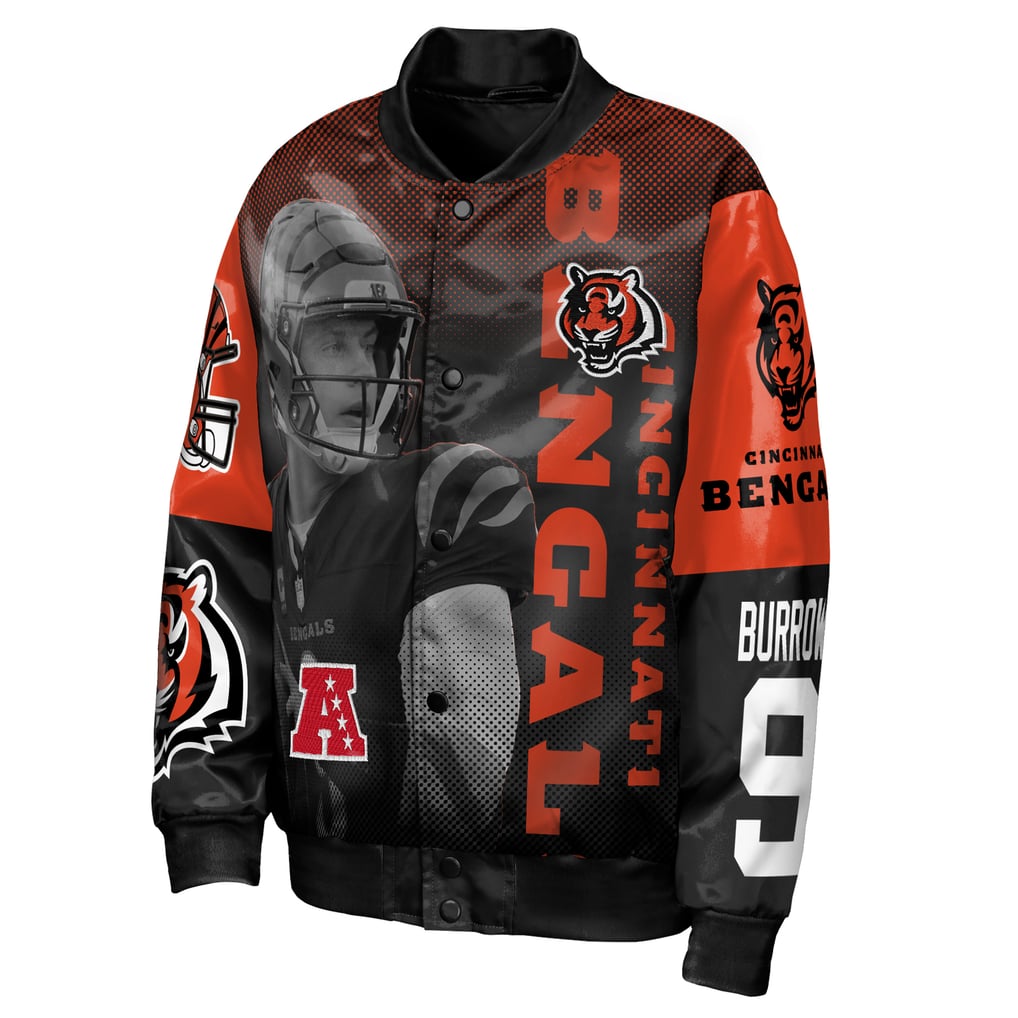 Joe Burrow Cincinnati Bengals Outerstuff Youth Legendary Full-Snap Satin Jacket - Black