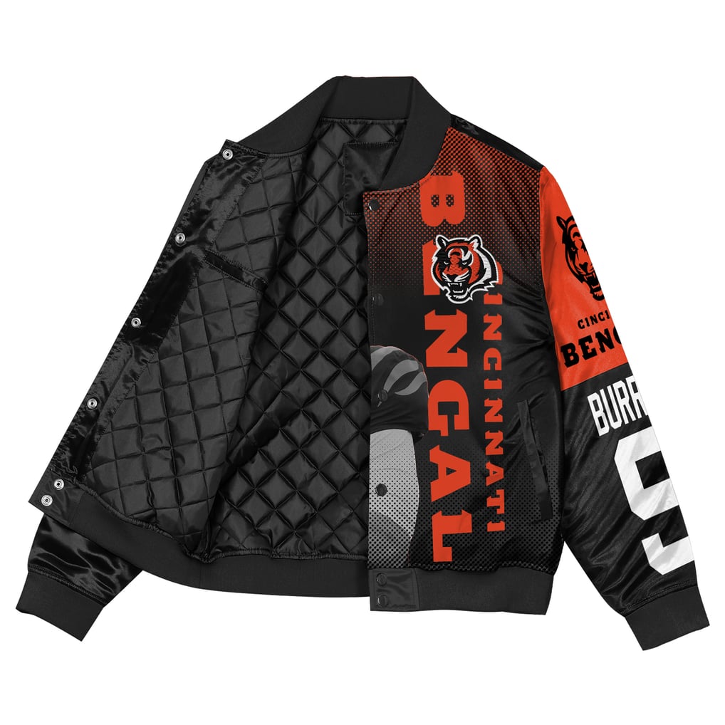 Joe Burrow Cincinnati Bengals Outerstuff Youth Legendary Full-Snap Satin Jacket - Black