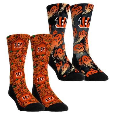 Cincinnati Bengals Rock Em Socks Youth Halloween Crew Socks 2-Pack Set