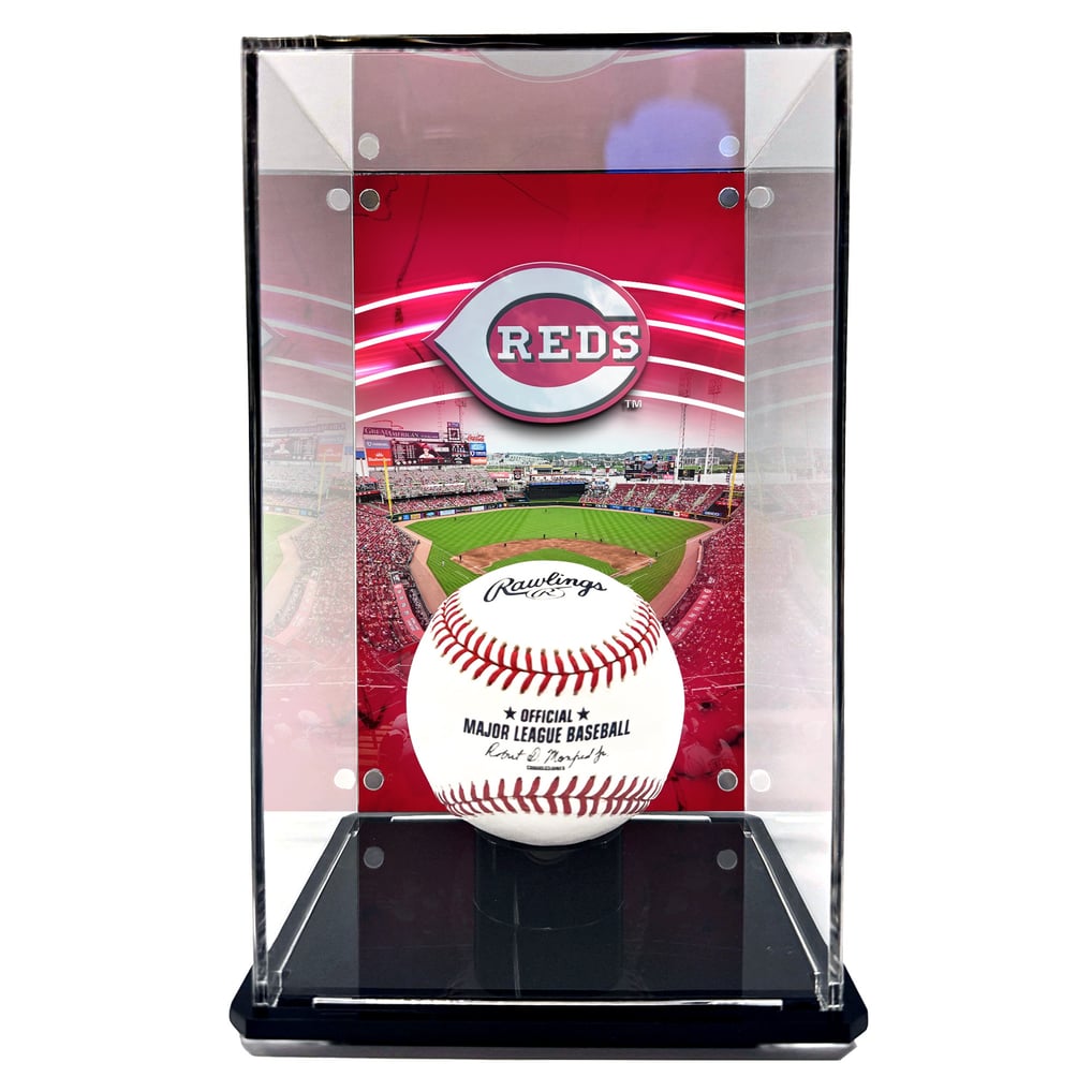  Cincinnati Reds Fanatics Authentic Tall Baseball Display Case with Image