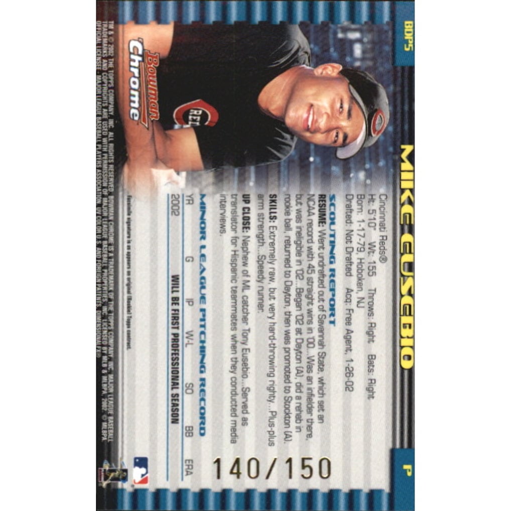 2002 Bowman Chrome Draft X-Fractors #5 Mike Eusebio