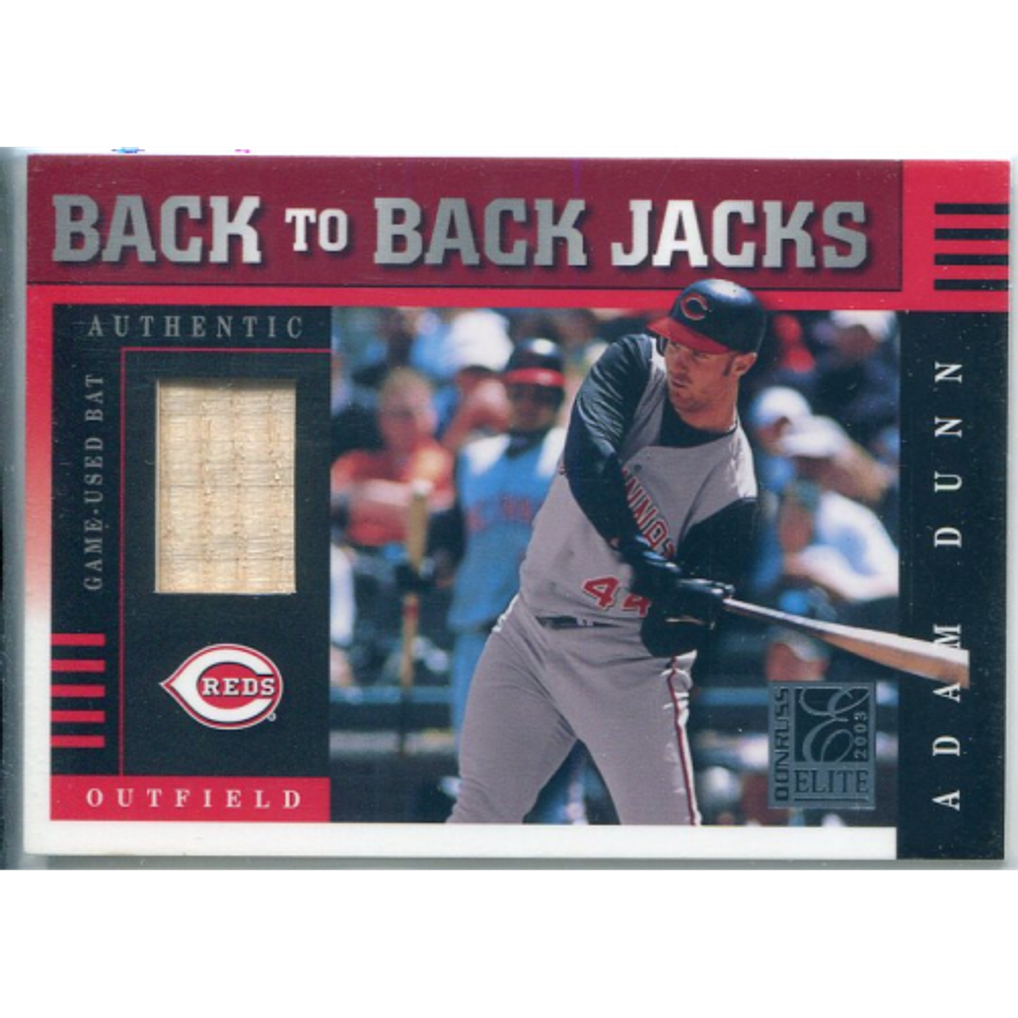 2003 Donruss Elite Back to Back Jacks #1 Adam Dunn