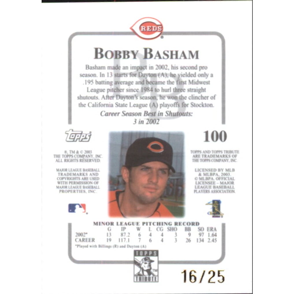 2003 Topps Tribute Contemporary Gold #100 Bobby Basham FY