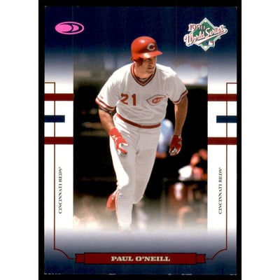 2004 Donruss World Series Blue HoloFoil 100 #52 Paul O'Neill Reds
