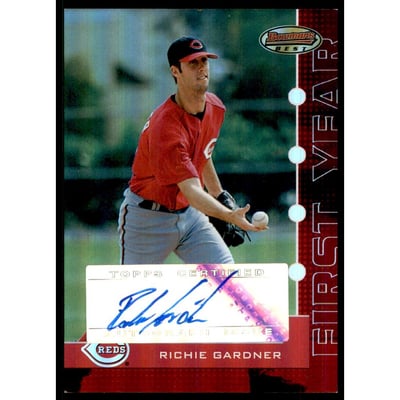 2005 Bowman's Best Red #128 Richie Gardner FY AU