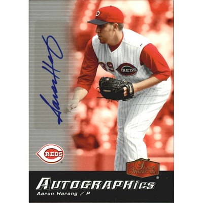 2006 Flair Showcase Autographics #AH Aaron Harang