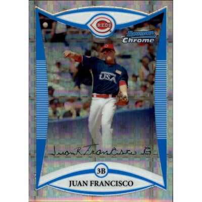 2008 Bowman Chrome Draft Prospects X-Fractors #BDPP93 Juan Francisco FG