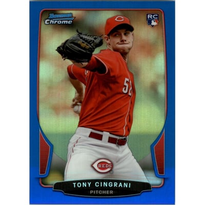 2013 Bowman Chrome Draft Blue Refractors #25 Tony Cingrani