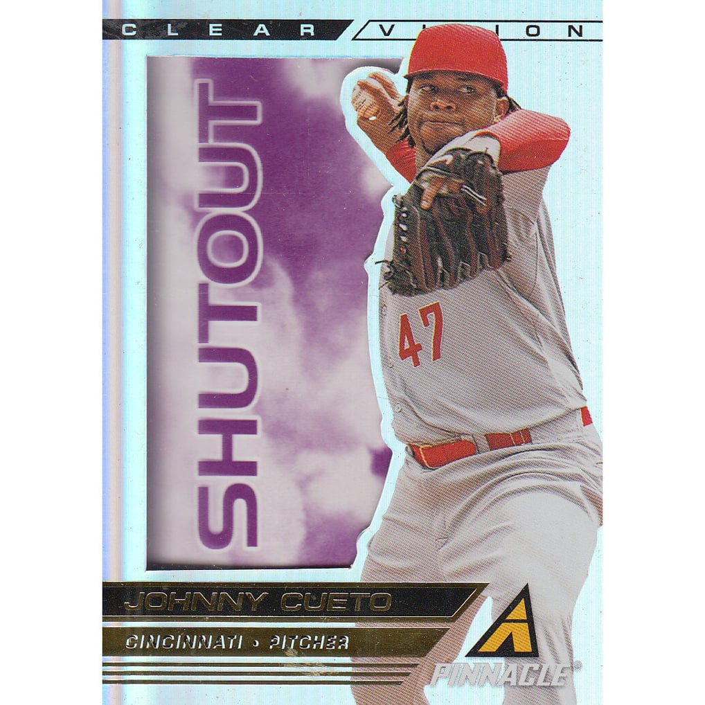 2013 Pinnacle Clear Vision Pitching Shutout #9 Johnny Cueto