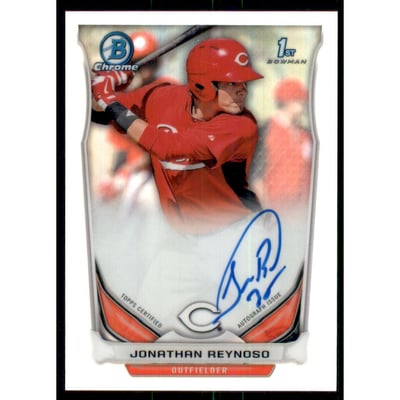2014 Bowman Chrome Prospect Autographs Refractors #BCAPJRE Jonathan Reynoso
