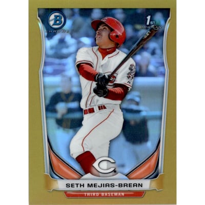 2014 Bowman Chrome Prospects Gold Refractors #BCP104 Seth Mejias-Brean