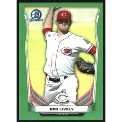 2014 Bowman Chrome Prospects Series 2 Green Refractors #BCP16 Ben Lively