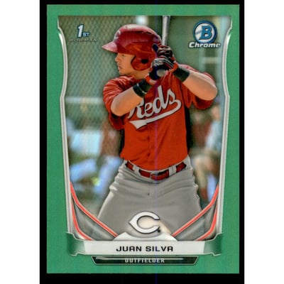 2014 Bowman Chrome Prospects Series 2 Green Refractors #BCP36 Juan Silva