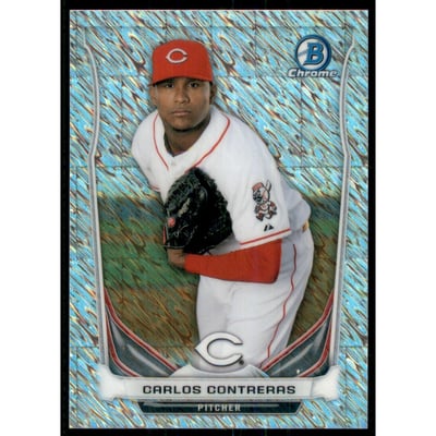 2014 Bowman Chrome Prospects Series 2 Shimmer Refractors #BCP7 Carlos Contreras