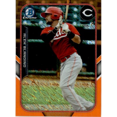 2015 Bowman Chrome Farm's Finest Minis Orange Shimmer Refractors #FFMALB Alex Blandino