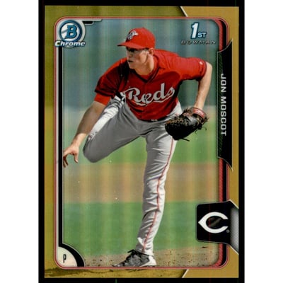 2015 Bowman Chrome Prospects Gold Refractors #BCP163 Jon Moscot