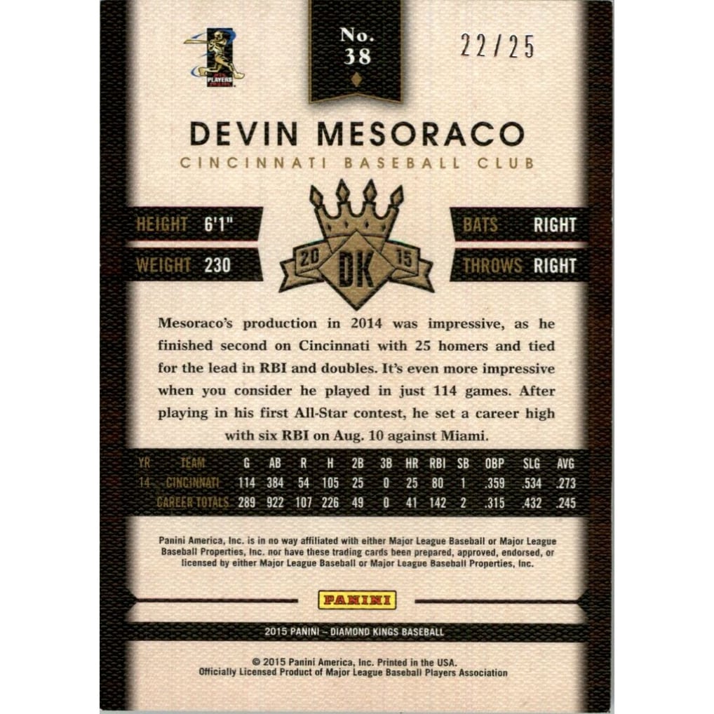 2015 Diamond Kings Gold #38 Devin Mesoraco