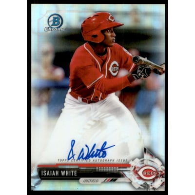 2017 Bowman Chrome Prospect Autographs Refractors #CPAIW Isaiah White