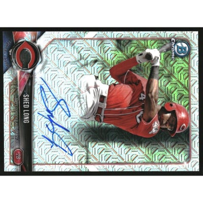 2018 Bowman Chrome Mega Box Autograph Refractors #BMASL Shed Long
