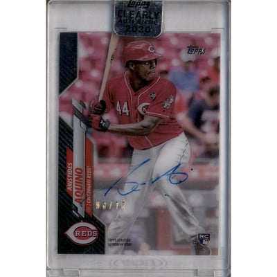 2020 Topps Clearly Authentic Autographs Black #CCAAAQ Aristides Aquino