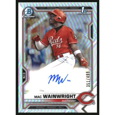 2021 Bowman Chrome Prospect Autographs Refractors #CPAMW Mac Wainwright