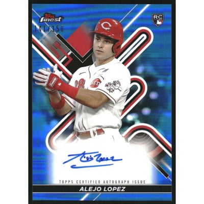 2022 Finest Autographs Blue Refractors #FAAL Alejo Lopez