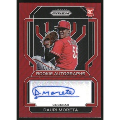 2022 Panini Prizm Rookie Autographs Prizms Red #102 Dauri Moreta