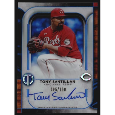 2022 Topps Tribute Autographs Blue #TATSA Tony Santillan