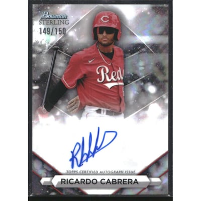 2023 Bowman Sterling Prospect Autographs Refractors #PARC Ricardo Cabrera