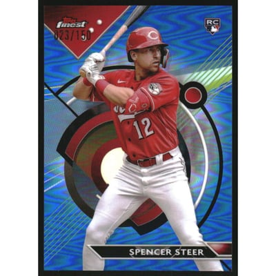2023 Finest Blue Refractors #95 Spencer Steer