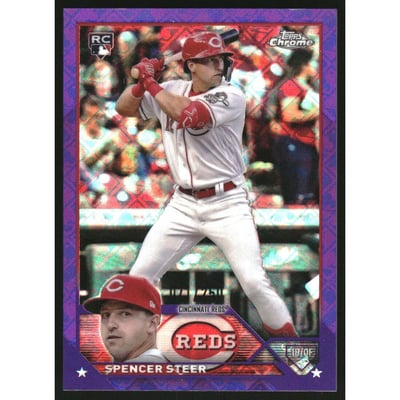 2023 Topps Chrome Logofractor Purple Refractors #146 Spencer Steer