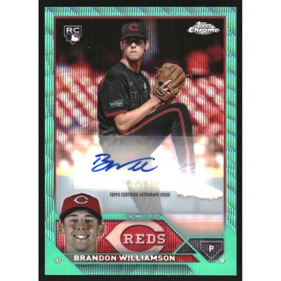 2023 Topps Chrome Update Autographs Aqua Wave Refractors #ACBWI Brandon Williamson