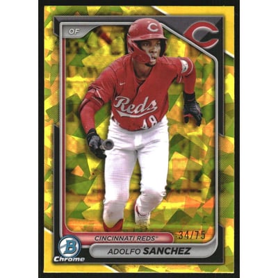 2024 Bowman Chrome Draft Sapphire Yellow Refractors #BDC119 Adolfo Sanchez
