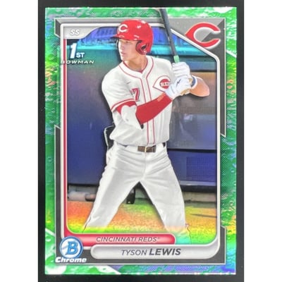 2024 Bowman Draft Chrome Lunar Glow Refractor #BDC-44 Tyson Lewis 1st Prospect