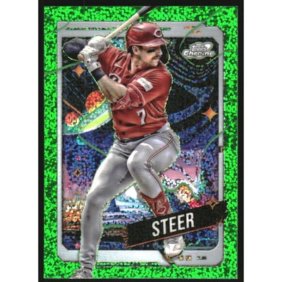 2024 Topps Cosmic Chrome Green Space Dust Refractors #9 Spencer Steer