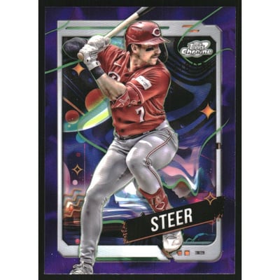 2024 Topps Cosmic Chrome Purple Nebula Refractors #9 Spencer Steer