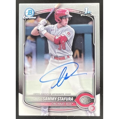 2025 Bowman Chrome Prospect Autographs #CPA-SS Sammy Stafura RC Auto