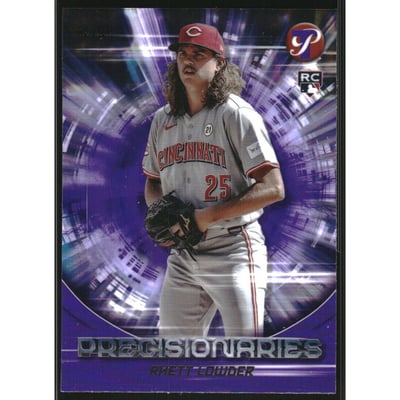 2025 Topps Pristine Precisionaries Purple Refractors #PR29 Rhett Lowder