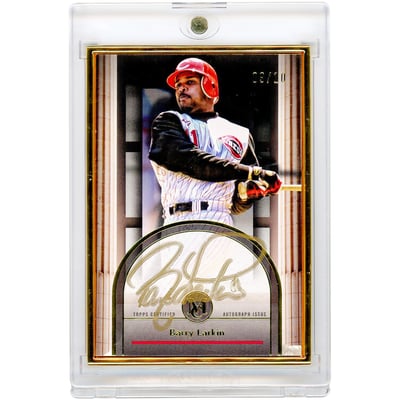 Barry Larkin Cincinnati Reds Autographed 2024 Topps Museum Collection Museum Framed Gold Ink #FMA-BL #9/10 Card 