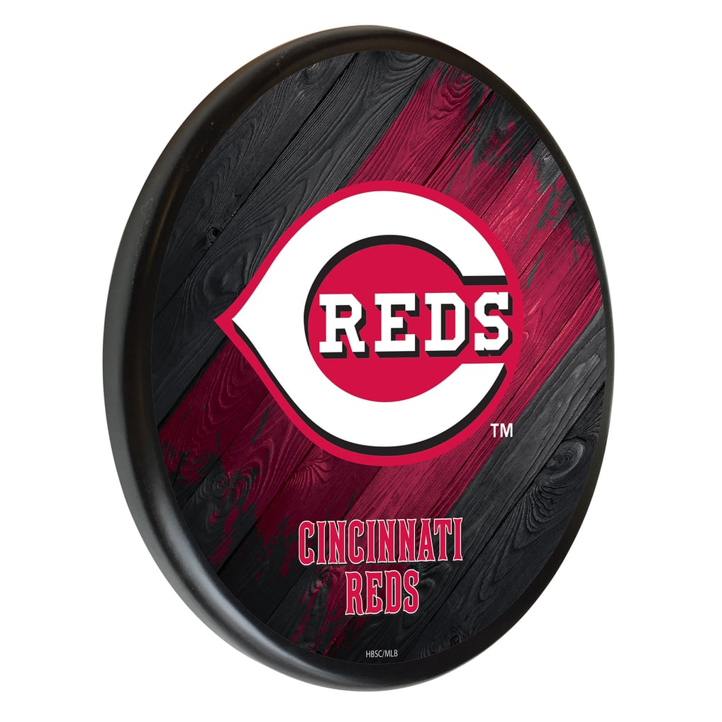 Cincinnati Reds 13" Team Wood Sign - Black