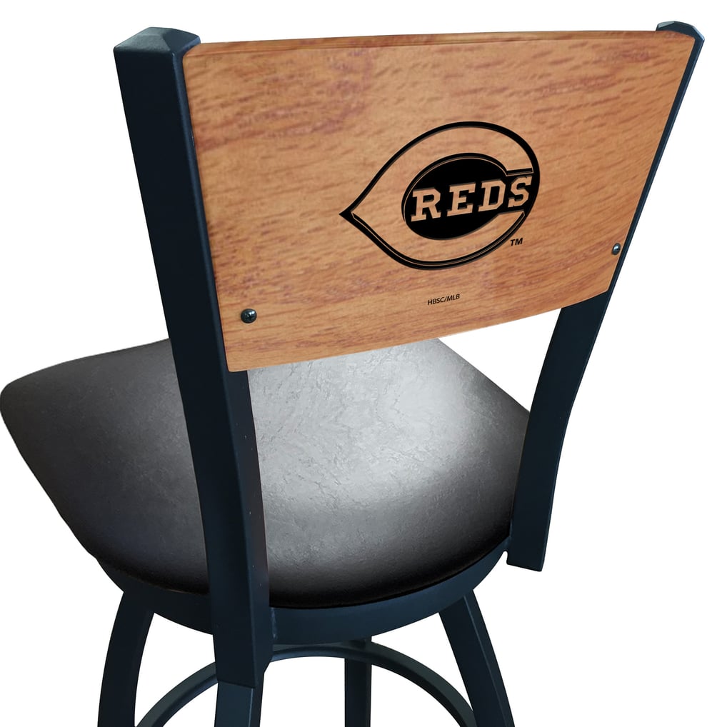 Cincinnati Reds 36" Vinyl Swivel Laser Engraved Counter Stool - Black